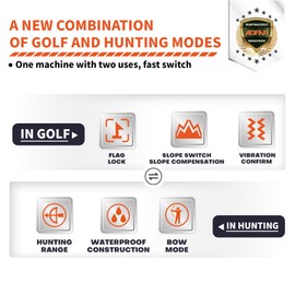 AOFAR GX-2S PRO Rangefinder for Golf & Hunting with Slope and Angle Switch, Flag-Lock with Vibration, Horizontal Distance, 1000 Yards Distance Measuring Range, 6X Waterproof, Gift Packaging