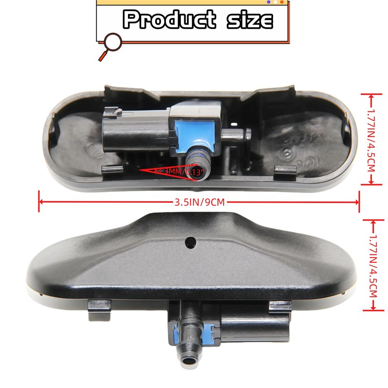 2KD955985 Windshield washer nozzle with heated spray for Volkswagen Touareg,