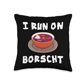 Borscht Beet Soup Gift Russian Beetroot Polish Throw Pillow