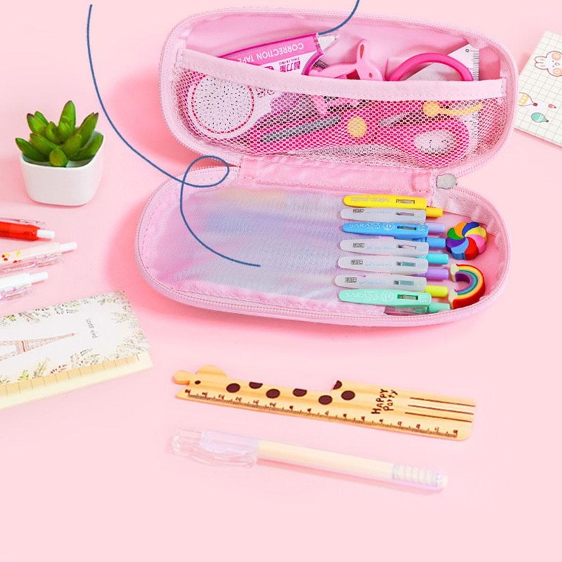 Silicone Pencil Case Cute Cartoon Stationery Plush Doll Animal Storage