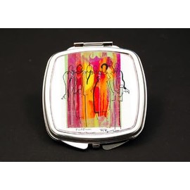 Doo Wop Days III Dual Mirror Compact (African American Dual Mirror Compact)