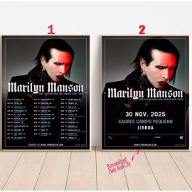 Custom Marilyn Manson's One Assassination Under God World Tour 2025 Poster - 11x17, 02
