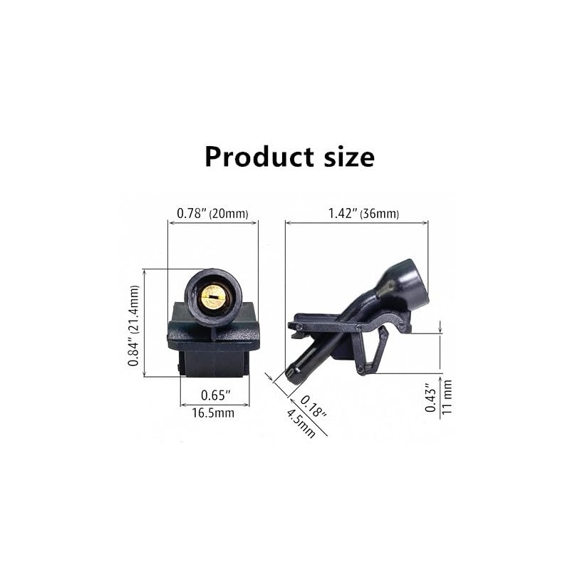 Windshield Washer Nozzles compatible with Nissan Altima 2014-2021, Maxima 2016-2024,