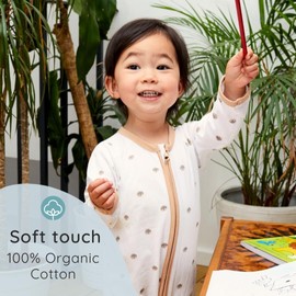 Bramble & Bear (2-Pack Toddler & Baby Sleepsuits for Boys & Girls | Organic Cotton, Super Soft Baby Sleepwear | Full Zip Sleepsuits with Easy Accessibility | Stretch Fit and Footless