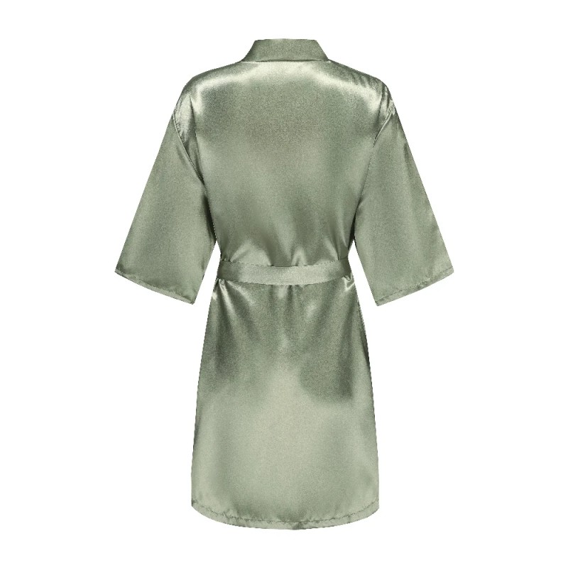 Satin Kimono Robe Women – Silk Bathrobe Bridal, Lounge Robe