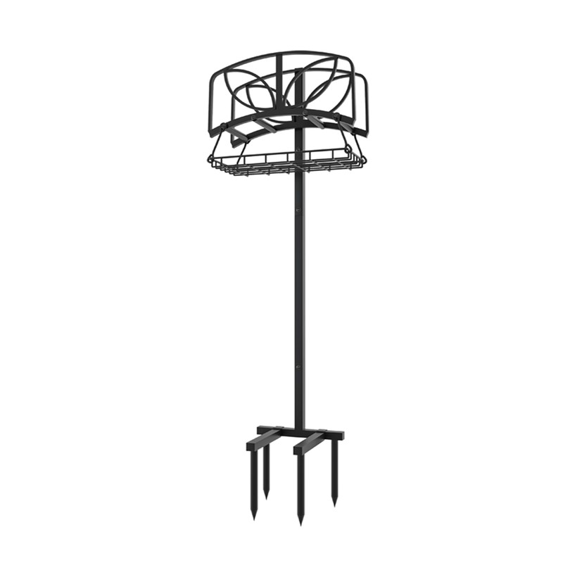 Fire Beauty Garden Hose Holder with Storage Basket,Heavy-Duty,80+ lb Capacity,Rust-Proof