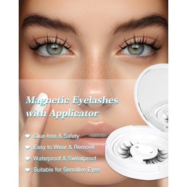 Obeyalash Manga Wimpern Magnetisch NatüRlicher Look Anime Lashes Magnetisch Magnet Eyelashes Wiederverwendbar Komfortabel and Leichtes Gewicht Easy to Wear for Beginners (Manga Lashes)