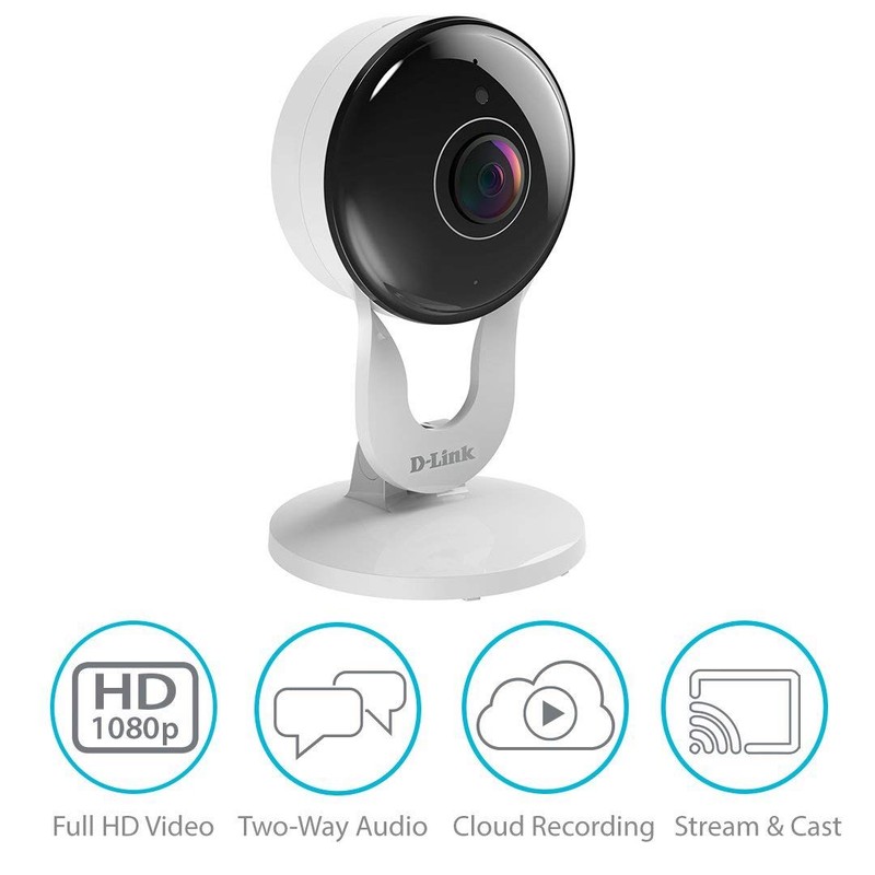 D-Link 1080p Wi-Fi Indoor Security Camera, Full HD 137-degree Wide