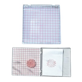 arriettycraft Acrylic Stamp Block with Grid Perfect Positioning Stamping Platform Clear Stamps Scrapbook Craft Stamping Tool for Card Making Scrapbooking Journaling and Other Paper Crafts