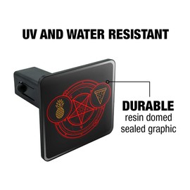 GRAPHICS & MORE Pineapple and Pizza Pentagram Unholy Combination Tow Trailer Hitch Cover Plug Insert