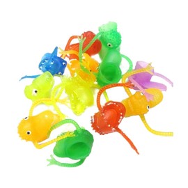 Toyvian 20 Pcs Plastic Finger Monsters for Kids Party Bag Fillers Fun Toys Puppet Show (Random Pattern)