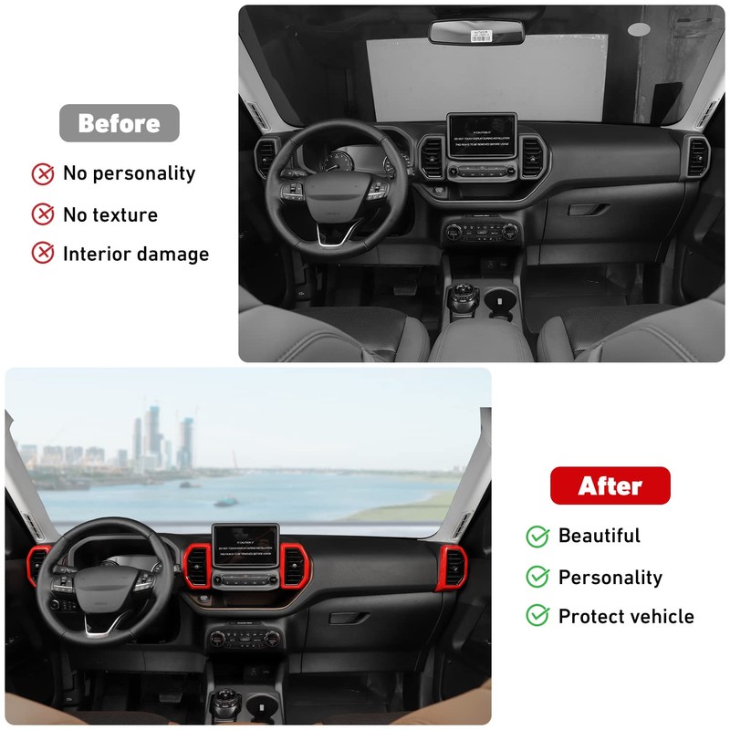 Linskip Dash Air Vents Trim Compatible with Ford Bronco Sport
