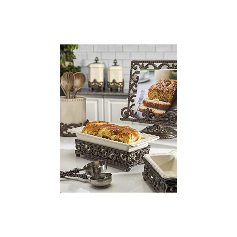 Stainless Steel and Brass Fleur De Lis 4-Piece Measuring Cups