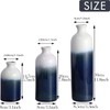 TERESA'S COLLECTIONS Navy Blue and White Vases for Home Decor,