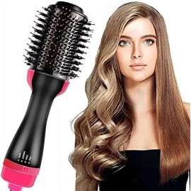 Cepillo Secador Voluminizador Rizador Peine De Aire Caliente