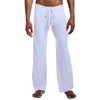 HamLen Men's Cool Ice Silk Yoga Pants Lounge Sleepwear Elastic