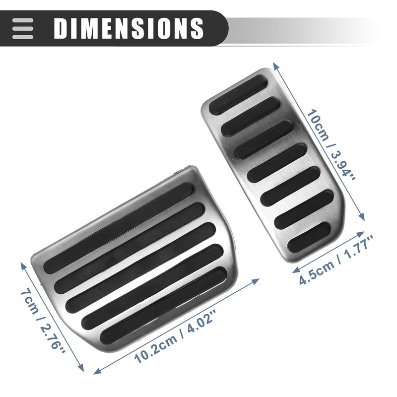 Motoforti Brake Pedal Pad, Gas Accelerator Pedal Cover, for Volvo