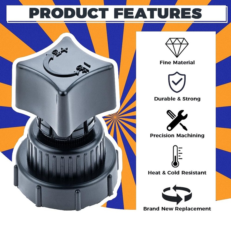Yetaha Manifold Plastic Air Compressor Regulator Valve Knob, Compatible with