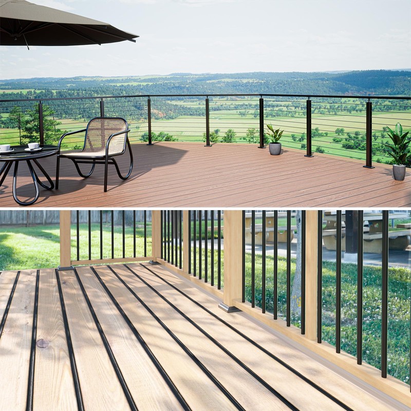 Muzata 120PCS Hidden Deck Fasteners Composite Universal Polypropylene Fasteners for