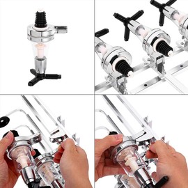 Ejoyous 4 Bottle Optics for Spirits, 30ml Alcohol Measuring Tool Accurate Measurement to Prevent Waste or Overflow, Bar Optics for Home Pub, Wall Mounted Bar Bottle Stand