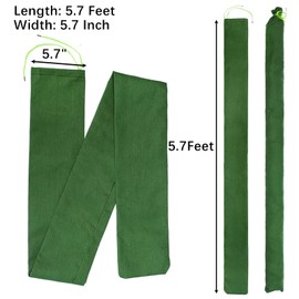 Yopay 6 Pack Long Canvas Sandbags for Flood Protection, 5.7' x 5.7" Reusable Water Barrier Bags, Heavy-Duty Emergency Rain Wind Sand Bags for Flooding, Storm, Home, Garden, Door, Window