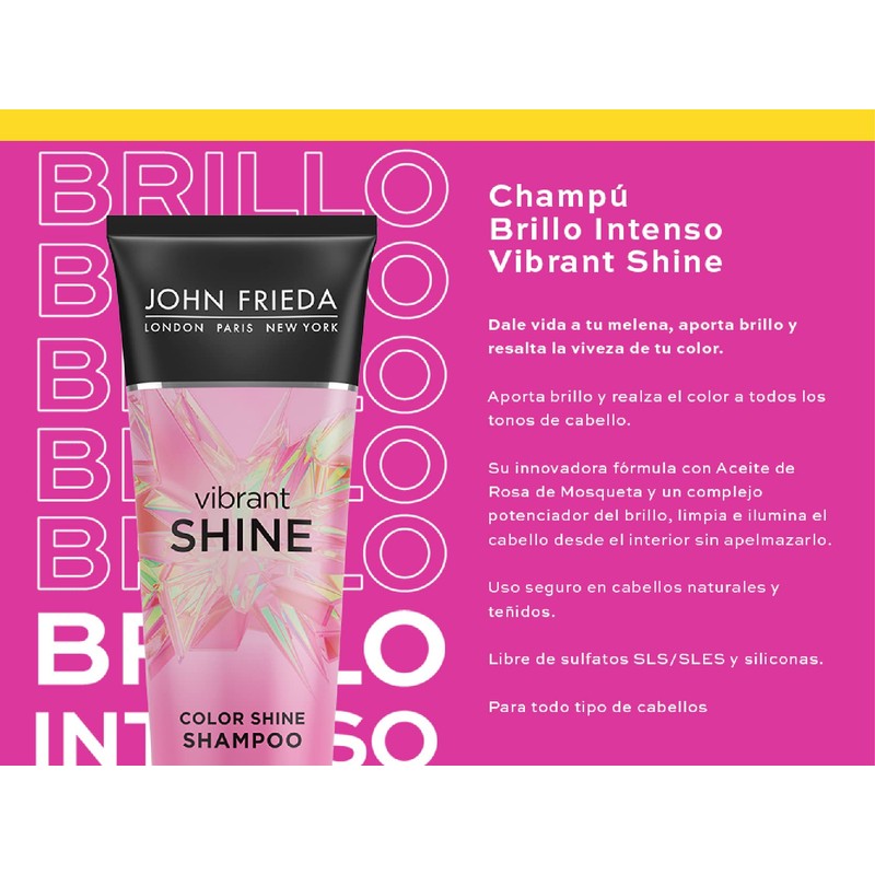 John Frieda Vibrant Shine Colour Shine Shampoo 250 ml