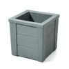 Step2 Lakewood Square Planter, Large Planters for Outdoor Plants, Gardening