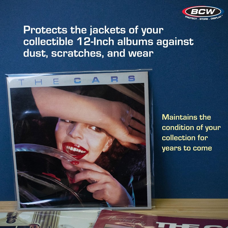 BCW 33 RPM Record Sleeves - 100 ct | Polypropylene