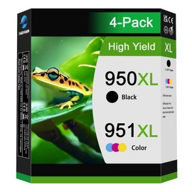 FADFAWN 950XL 951XL Ink Cartridges Combo Pack (4-Pack, Black/Cyan Magenta/Yellow) - 950XL 951XL High Yiled Ink Cartridges Replacement for HP OfficeJet Pro 251dw 276dw 8100 8610 8615 Printer