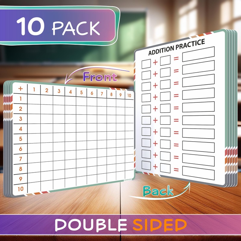 SCRIBBLEDO Addition Math Practice 9”x12” Small White Board Dry Erase