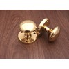 Infinity Decor Polished Brass Victorian Round MORTICE Door KNOBS Pair