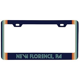New Florence Pennsylvania Car Metal License Plate Frame Retro Design