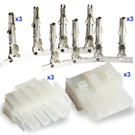 Molex -3 Match Set - (4-Pin) w/14-20 AWG, Wire Connector - 2.13mm D, Latch Lock, MLX™