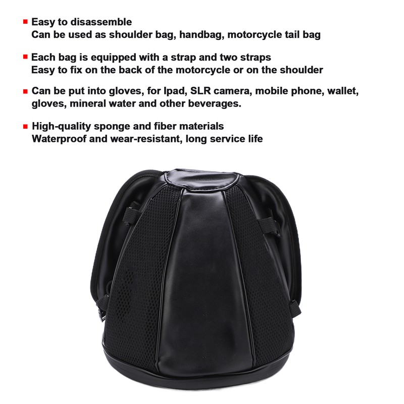 Motorcycle Tail Bag Back Seat Backpack Waterproof Wear Resistant for