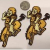(2)-DENVER BRONCOS VINTAGE EMBROIDERED IRON ON PATCHES Approx 3.5" x