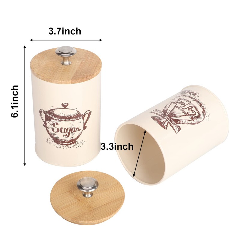 Kitchen Containers Set of 3 for the Coffee Bar -Metal