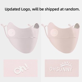 OH! ANY TIME ANY WEAR UV Face Covering UPF 50+ Breathable Summer Mask Sun Protection Reusable Sunscreen Face Cover White