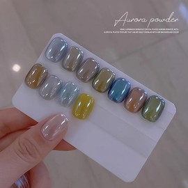 GZMAYUEN 2Pcs White Chrome Nail Powder, Pearl Nail Chrome Powder Magic Clear Mirror Effect Nail Glitter White Shimmer Pigment Dust for Nails Art Design