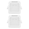 WUSILILU 2pcs White Foldable Laundry Basket with Handle, Plastic Rectangular