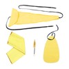 4Pcs Sax Mouthpiece Brush Kit Lightweight Portable Reliable Wiping Cloth
