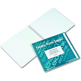 Ekonomik R Wirebound Check Register Accounting System, 8 3/4 x 10, 40-Page Book (Pack of 2)