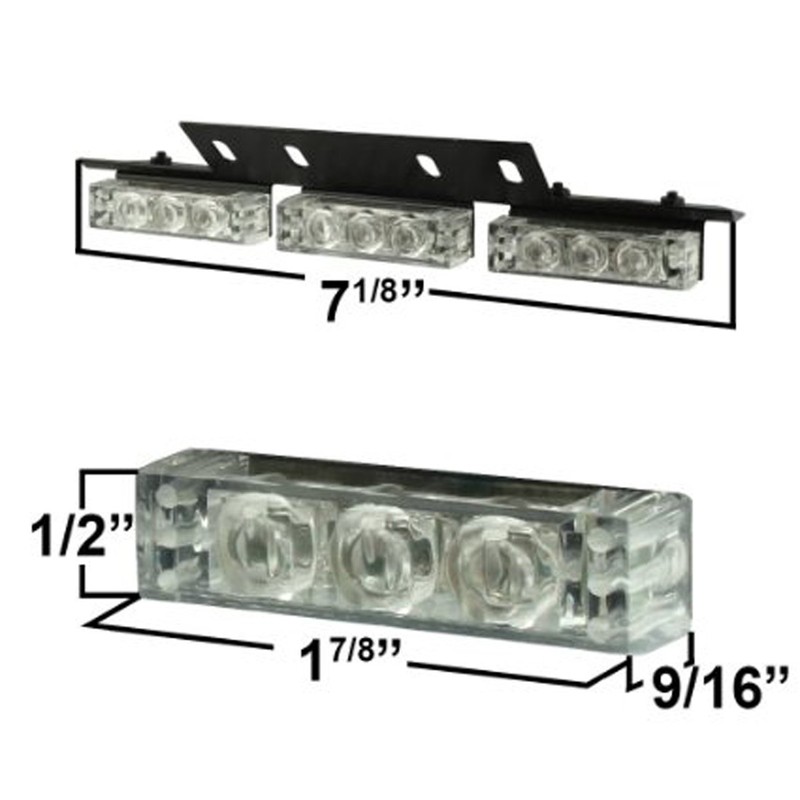 Ranzek Emergency Strobe Flashing Light, Car Warning Light, 3 Flashing