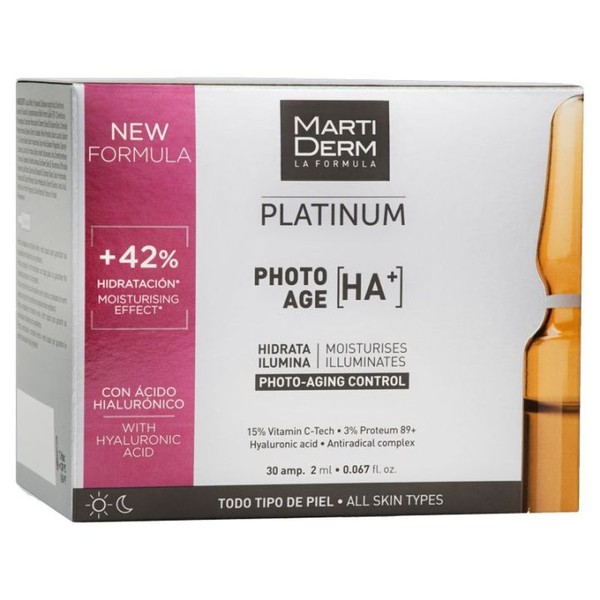 Martiderm Platinum Photo-Age HA+ ampoules antioxydantes, 30 units