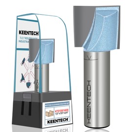 KEENTECH Router Bits, 1/2" Shank, Bottom Cleaning Router Bit, Carbide Tipped Surfacing Bit, CNC Spoilboard Bit, Slab Flattening Industrial Cutting Tools, Woodworking, Planing, 7/8" Dia., 3/4" Depth