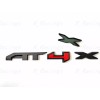 Auto Front Grill Gloss Black Red AT4X OVERLAY Emblem 2023+