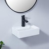SHACO 14x10 Inch Wall Mount Bathroom Sink, Small Bathroom Sink