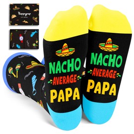 HAPPYPOP Papa Gifts Fathers Day, Papa Birthday Gifts, Funny Gifts For Dad From Daughter Son, Papa Socks Fathers Day Socks For Dad