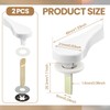 Zonon 2 Sliding Door Latch Lever Spindle White Steel Pin