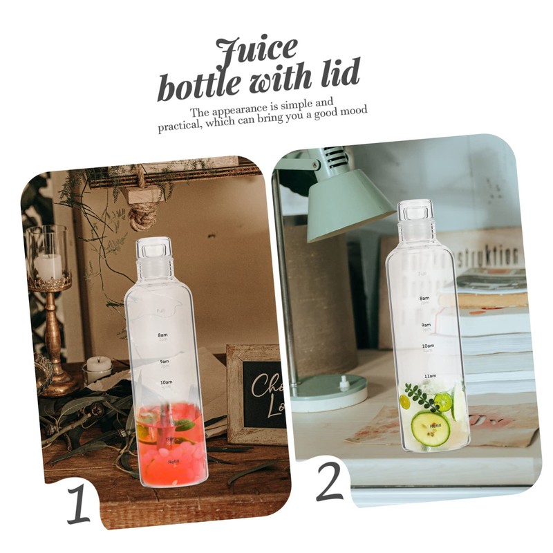 BIUDECO Hydration Tracker Water Bottle Portable Plastic Drinking Cup with