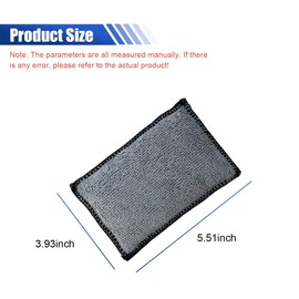 ZIMISI 3PCS Car Interior Scrubbing Sponges, 5.5"×3.9" Microfiber Auto Cleaning Applicator Pad, Detailing Scrub Sponge for Vehicle Leather Seat, Vinyl, Plastic, Upholstery (Grey/White)